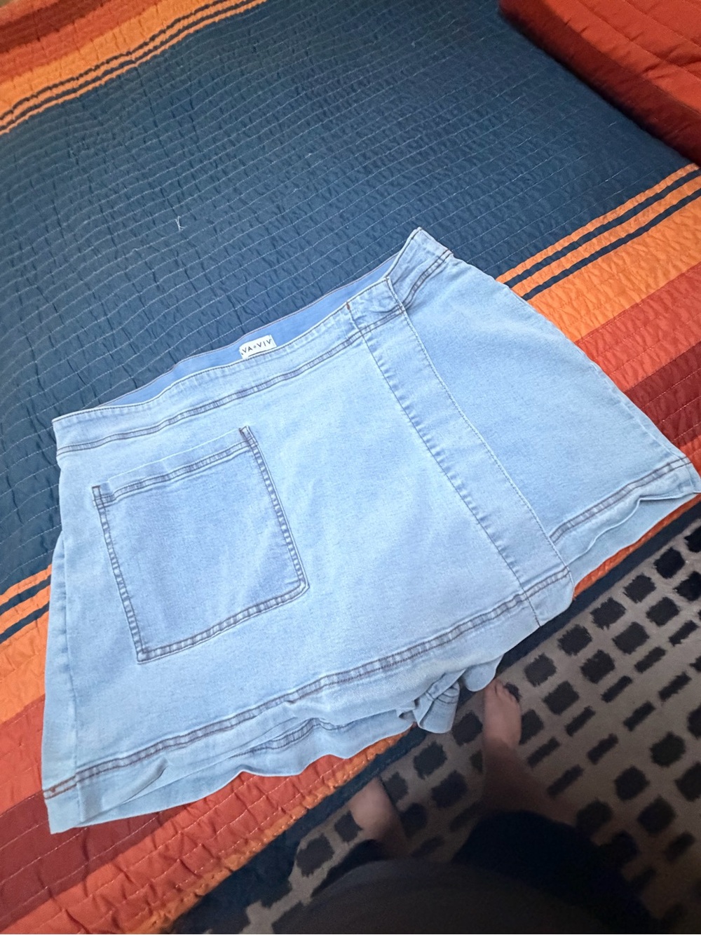 Light Blue Denim Skort